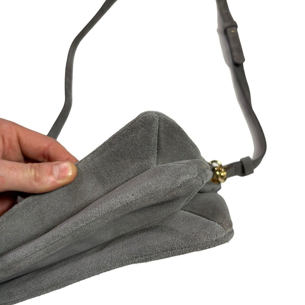 THACKER Gray Suede Crossbody Bag With Tassel‎ - Picture 3 of 8